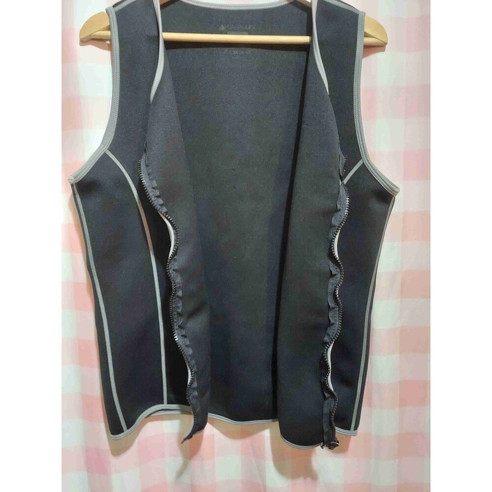 SAUNAFX Black Sleeveless Full Zip Neoprene Slimming Sauna Vest XXL - Picture 3 of 6